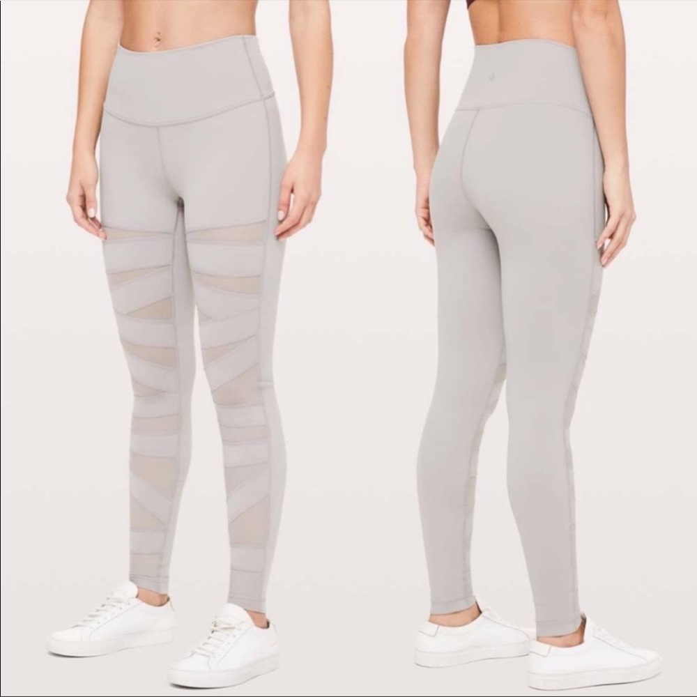 Lululemon Wunder Under High Rise Tech Mesh Leggings